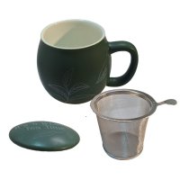 Moment Verde, Cană din ceramică cu infuzor, 350 ml - 1