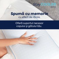Pernă Stay Cooler, din spumă cu memorie Viscolex cu efect de răcire, husă detașabilă cu efect de ventilație al aerului, 60x40x15 cm - 5