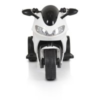Motocicleta electrica pentru copii Moni Comet White 6V7Ah,Roti rezistente,Oglinzi retrovizoare,Lampi frontale si lumini LED,Muzica,Mufa MP3,USB,Pornire la buton,Sezut ergonomic - 1