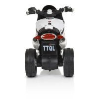 Motocicleta electrica pentru copii Moni Comet White 6V7Ah,Roti rezistente,Oglinzi retrovizoare,Lampi frontale si lumini LED,Muzica,Mufa MP3,USB,Pornire la buton,Sezut ergonomic - 2