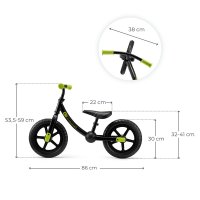 Bicicleta pentru copii copii Kinderkraft 2Way Next Offroad Black, scaun reglabil de la 32-41 cm, roti spuma EVA, ghidon reglabil, pentru copii de la 2 ani pana la 35 kg, unghi de viraj limitat - 1