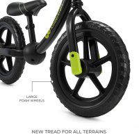 Bicicleta pentru copii copii Kinderkraft 2Way Next Offroad Black, scaun reglabil de la 32-41 cm, roti spuma EVA, ghidon reglabil, pentru copii de la 2 ani pana la 35 kg, unghi de viraj limitat - 3