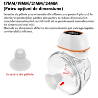 Pompa de san electrica Qova, hands-free si portabila, 3 moduri, 9 niveluri de aspiratie, anti-reflux - 2