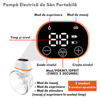 Pompa de san electrica Qova, hands-free si portabila, 3 moduri, 9 niveluri de aspiratie, anti-reflux - 1
