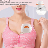 Pompa de san electrica Qova, hands-free si portabila, 3 moduri, 9 niveluri de aspiratie, anti-reflux - 6