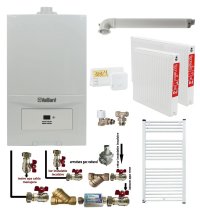 Pachet complet pentru apartament - Centrala termica in condensatie Vaillant ecoTEC Pure VUW 236/7-2, 23 kW, cu accesorii incluse - 1