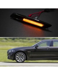 Set 2 Semnalizari Negre Aripa LED Dinamice secventiale cu sticla fumurie pentru BMW F10, F11, F07 fara facelift - 10