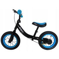 Bicicleta copii fara pedale R-Sport R3 albastru-negru 11 inch, scaun moale reglabil pe inaltime 37-43 cm, roti gonflabile, frana pe roata din fata, cadru usor din otel, pana la 35 kg, varsta 3-5 ani - 1