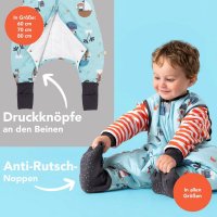 Sac de dormit cu picioruse si maneca lunga detasabila Pirate 100 cm + manseta 2.5 Tog - 1