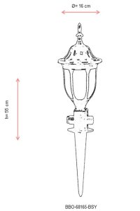 Aplica de perete exterior 68165 Alb 55x16 cm - 3