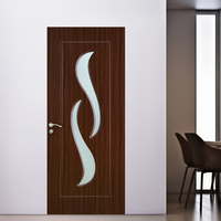 Usa de interior din lemn Modern OP-016 cu geam 2000/700 Teak - 1