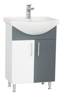 Set Baza si Lavoar seria 001, eco, 60 cm, alb + antracit - 1