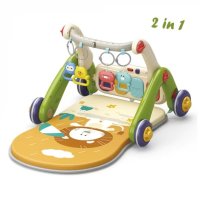 Bebe Stars Piano Rainy Forest, antemergator si saltea de joaca 2 in 1 cu pian muzical - 1