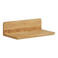 Raft de perete Salina din lemn masiv, Nuc, 22x40x12 cm - 4