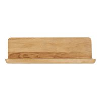 Raft de perete Salina din lemn masiv, Nuc, 22x40x12 cm - 5