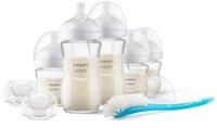 Set biberoane sticla Philips Avent Natural Response SCD879/11 - 5 biberoane, perie biberon si 2 suzete ultra soft - 1