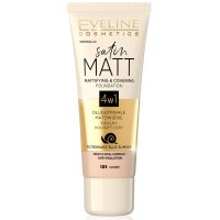 Fond de ten Eveline Cosmetics Satin Matt 101 Ivory, 30ml - Acoperire Matifianta - 1