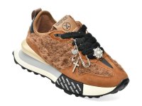 Pantofi sport GRYXX maro din material textil si piele naturala - 1