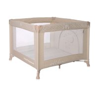 Lorello Sunny Playground Tarc de Joaca pentru Copii Fog Beige Star cu Deschidere Laterala si Geanta de Transport - 4