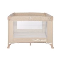 Lorello Sunny Playground Tarc de Joaca pentru Copii Fog Beige Star cu Deschidere Laterala si Geanta de Transport - 1