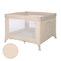 Lorello Sunny Playground Tarc de Joaca pentru Copii Fog Beige Star cu Deschidere Laterala si Geanta de Transport - 2