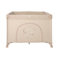 Lorello Sunny Playground Tarc de Joaca pentru Copii Fog Beige Star cu Deschidere Laterala si Geanta de Transport - 3