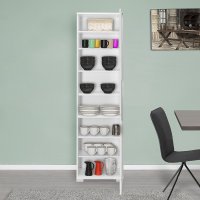 Dulap Diamond1 Alb Lucios - 50x35x187 cm pentru Organizare Eleganta - 2