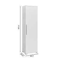 Dulap Diamond1 Alb Lucios - 50x35x187 cm pentru Organizare Eleganta - 6
