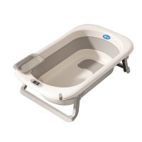 Cadiță Pliabilă pentru Copii Little Mom cu Termometru Digital și Hamac Ergonomic, 84 x 50 x 24 cm, Gri - 15