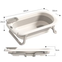 Cadiță Pliabilă pentru Copii Little Mom cu Termometru Digital și Hamac Ergonomic, 84 x 50 x 24 cm, Gri - 12