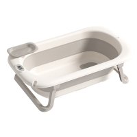Cadiță Pliabilă pentru Copii Little Mom cu Termometru Digital și Hamac Ergonomic, 84 x 50 x 24 cm, Gri - 13
