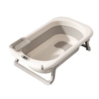 Cadiță Pliabilă pentru Copii Little Mom cu Termometru Digital și Hamac Ergonomic, 84 x 50 x 24 cm, Gri - 14