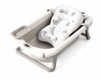 Cadiță Pliabilă pentru Copii Little Mom cu Termometru Digital și Hamac Ergonomic, 84 x 50 x 24 cm, Gri - 17