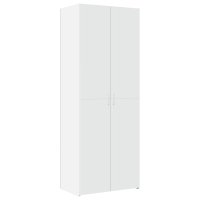 Dulap inalt alb din lemn prelucrat, 70x42,5x185 cm - 1