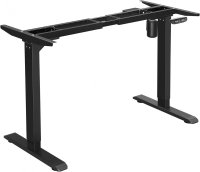 Cadru birou reglabil, Songmics, Negru, 110-155x58x68-116 cm - 1