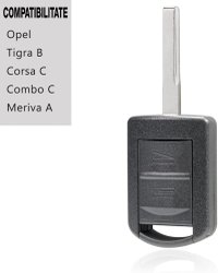 Carcasa Cheie Auto Techstar pentru Opel Astra H, Zafira B, Vectra C, Meriva - 2 Butoane - 4