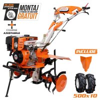 Motosapatoare RURIS 751KS Start,  9.5 CP,motor benzina, 270 CC, roti cauciuc 5.00-10, rarita, coarne ajustabile - 10