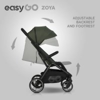 Carucior 2 in 1 pentru copii Easy Go Zoya Jungle cu pliere automata Dual Fold, pana la 22 kg, copertina XXL, pozitie de somn si spatar inalt - 1