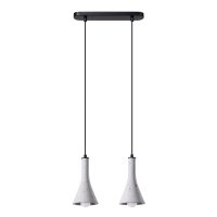 Lustra suspendata Rea Gri din beton - 34x12x113 cm - 1