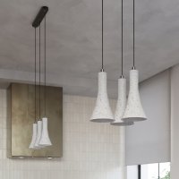 Lustra suspendata Rea Gri din beton - 34x12x113 cm - 5