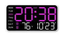 Ceas digital 6659 pentru masa sau perete cu afisaj LED si alarma - 1