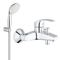 Set baterie cada Grohe Eurosmart, monocomanda, para dus inclusa, cartus ceramic, aerator, Crom-3330220A - 1