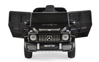 Masinuta electrica pentru copii cu licenta Mercedes Benz Black,acumulator 12V4.5Ah,motoare 2x30W,scaun din piele ecologica,telecomanda 2.4G cu 3 viteze,lumini LED,deschidere usi,unitate audio cu MP3,bluetooth,viteza 3-5kmh - 4