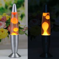 Lampa lava portocalie, 30W, 41 cm, alimentare la priza - 7
