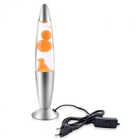 Lampa lava portocalie, 30W, 41 cm, alimentare la priza - 2