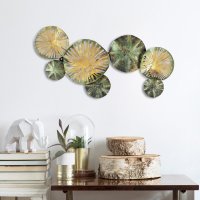 Accesoriu decorativ de perete metalic Bys-4007 Multicolor 74x38x5 cm - 1