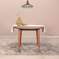 Masa bucatarie rotunda Brigitte, culoare nuc, 90 cm - 1