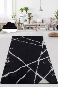 Covor Conceptum Hypnose, negru-alb, 200x290 cm, 100% poliester, antiderapant, model 882CHL3660 - 1