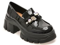 Mocasini Negri GRYXX 22376 din Piele Naturala Lacuita - 1
