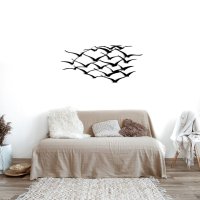 Tablou din metal Herd Negru 120x55 cm - 1